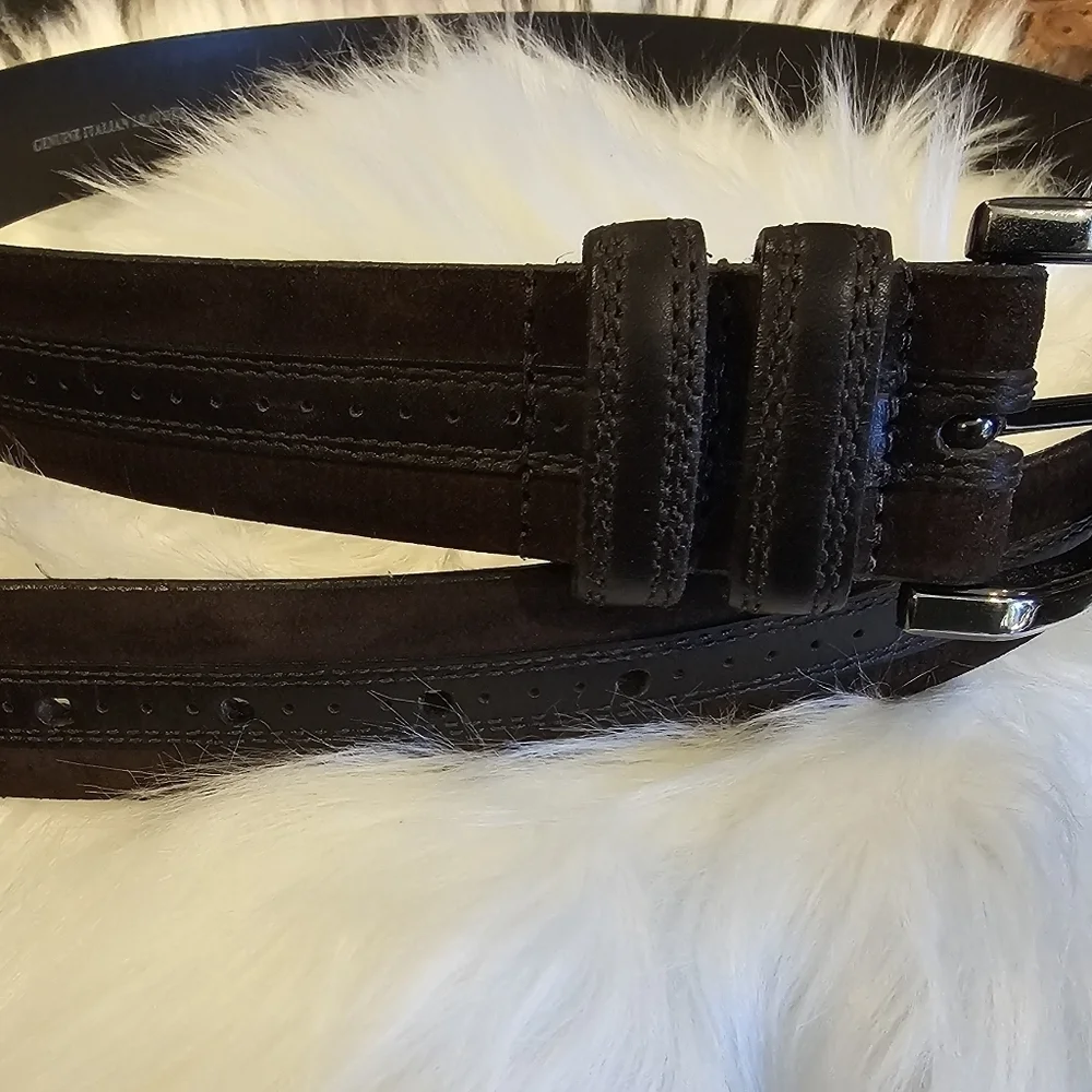 Vintage Remo Tulliani Italian Leather Dress Belt Size 36